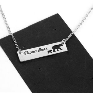 🐻 Bear with one baby bear pendant silve…